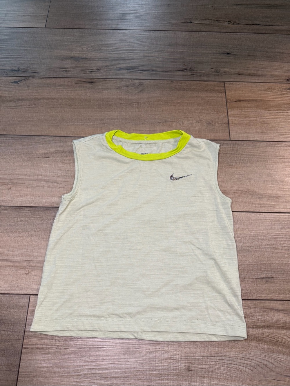Nike Yoga Dri-FIT Medium Tank Top Neon Green Swoosh Sleeveless